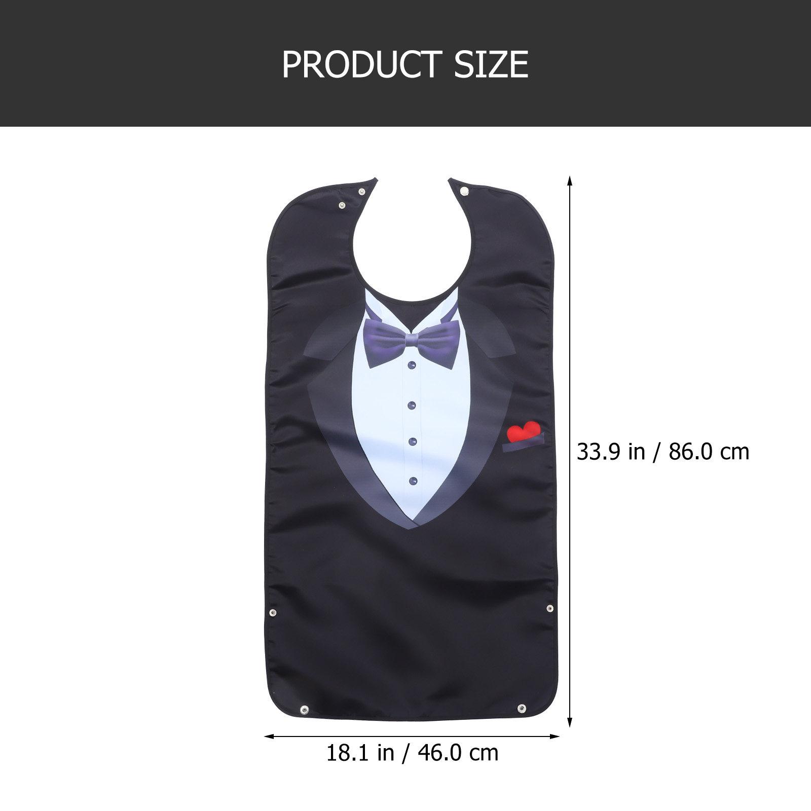 

Adult Eating Bib For Elderly Waterproof Reusable Seniors Bibs Adjustable Neck Bib Gift For Dad Grandpa Health Care Accessory чёрный