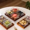 Japanese-Style Glass Fruit and Snack Plate for Living Room Coffee Table