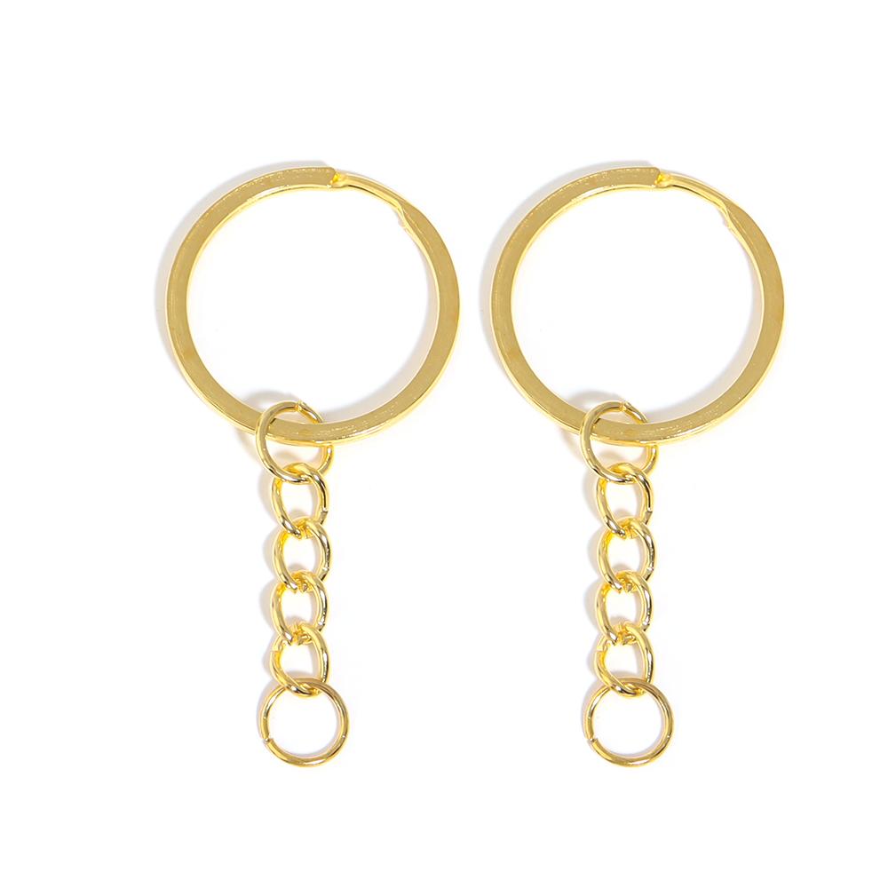5/20 шт. 28 мм Круглые Брелоки Кольца для Ключей Золотой Цвет Разъемные Кольца Брелоки Для DIY Ручной Работы Кольца для Ключей Ювелирные Аксессуары Оптовая Продажа 5pcs золотой