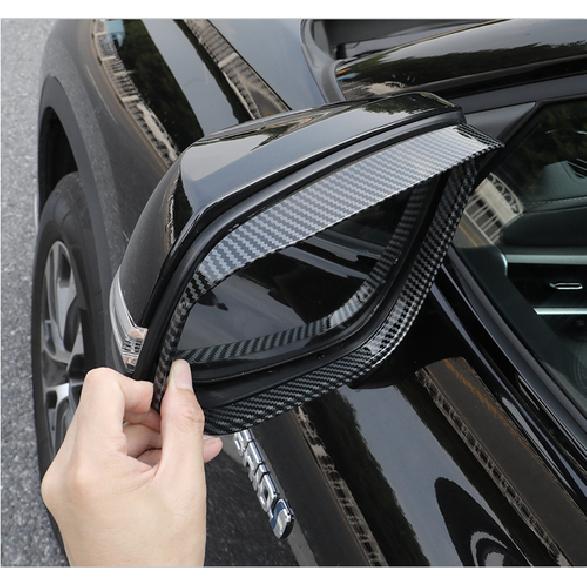 For - Toyota RAV4 Carbon Fiber Mirror Rain Eyebrow Trim
