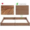92.5 x 47.5 x 10in Wooden Raised Garden Bed 8x4ft Planting Box for Backyard Outdoor Horticulture Use Brown