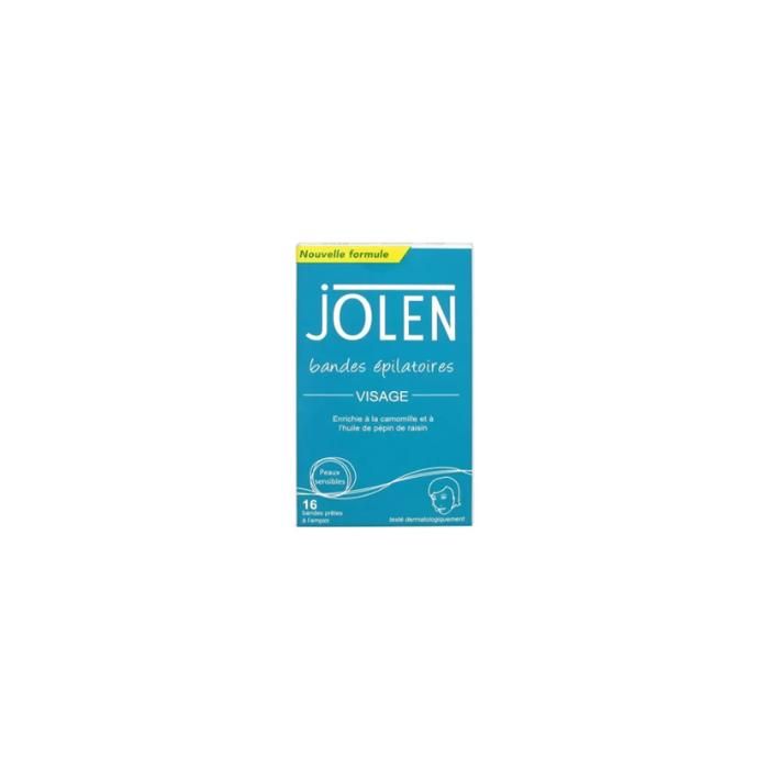 Jolen Bandes Epilatoires Visage 16 Bandes