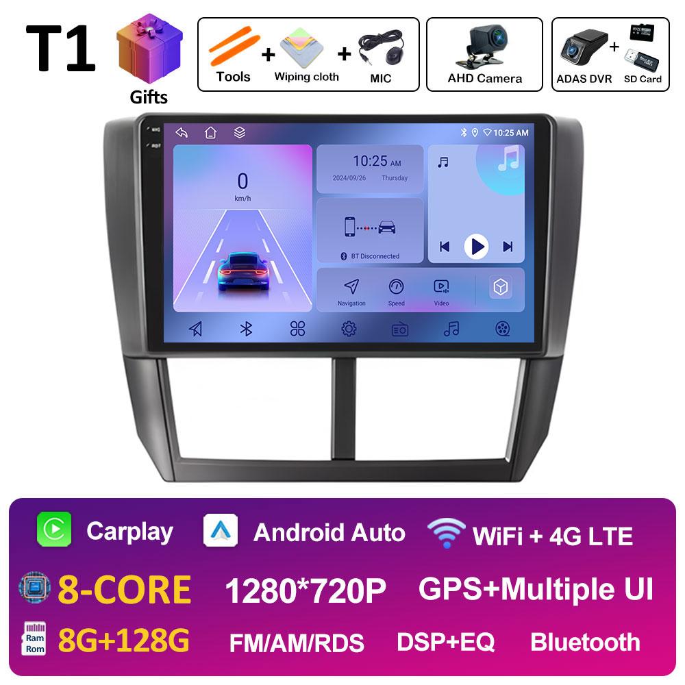 Wireless Carplay DSP Stereo For Subaru Forester 3 SH 2007 2008 2009 2010 2011 2012 2013 Android 14 WIFI Bluetooth 4G Auto Tools