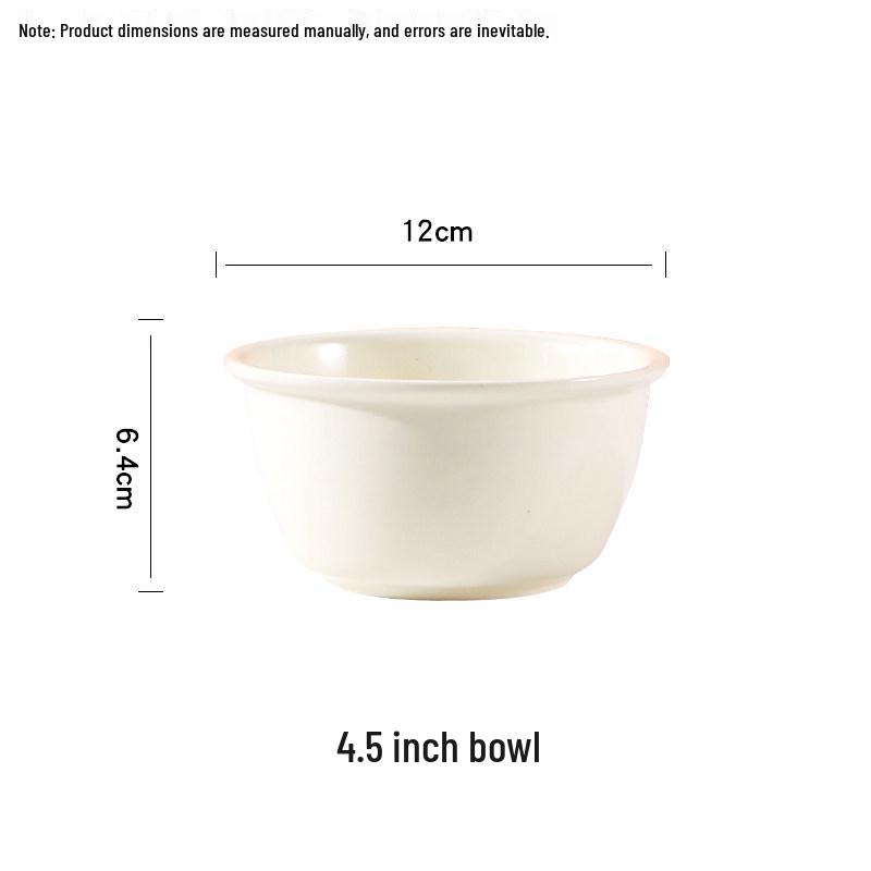 Trendy Solid Color Ceramic Tableware Set: Plates, Bowls, Chopsticks