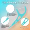Mint-Flavored High-Tensile Polymer Floss Picks - Bow-Shaped, Fine, Smooth, Large-Mouth Plastic Toothpicks