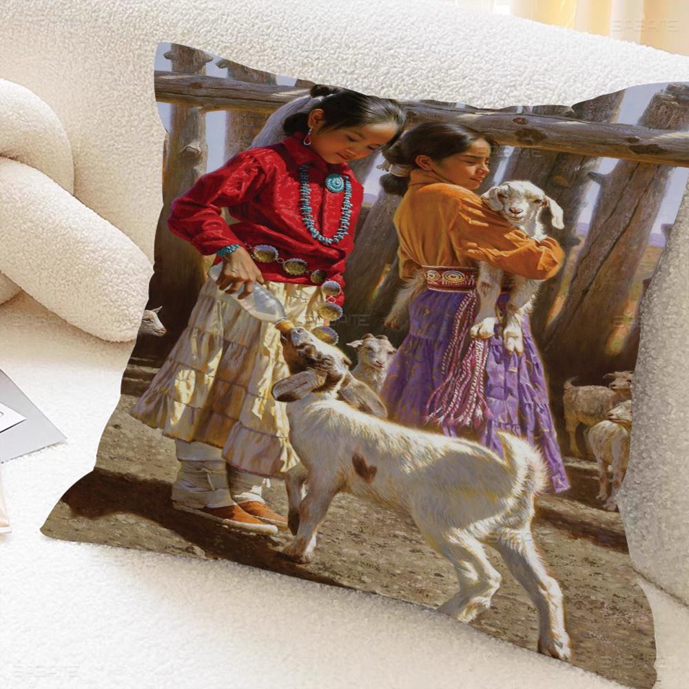 

The Old West Is The Best 45*45cm Cushion Cover Pillow Cover Decor Pillowcase Home Pillowcase For Couch Pillow 16x16Inch