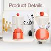 Auto Rising Makeup Brush Holder Cosmetic Tools Organizer Compact Multipurpose with Lid Storage for