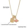 Luxe Heart Initial Necklace: 18k Gold-Plated Diamond Clavicle Chain