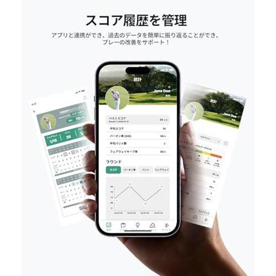 SILLAID GW20 Golf Distance Meter Watch Recommended Shugo Imahira 47.5mm Organic EL (AMOLED) Display Touch Panel Easy Operation Navigation GPS