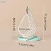 1:12 Scale Mini Hanging Swing Chair,Dollhouse Wicker Egg Hammock, Miniature Furniture for Doll House Decor