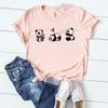 T-shirt Top Fashion Tshirt Abbigliamento Casual Sweet Love Panda Primavera Manica corta Donna Stampa T-shirt grafica femminile estiva da donna