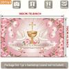 2D First Holy Communion Celebration Background, Chalice & Dove