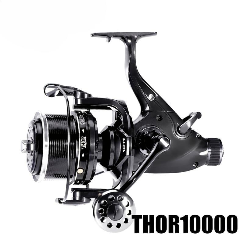 

Цельнометаллический Высококачественный Двойной Тормоз Большая Дальность Заброса Спиннинговая Катушка Защищенная от Морской Воды Подходит для Морской Рыбалки Плавный Сброс Лески 10000