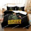 3D Sidhu Moosewala RIP Bedding Set Printed single Comforter Quilt Bed Cover Duvet Cover Pillow Case 3 Pieces Set Kids Adult Size