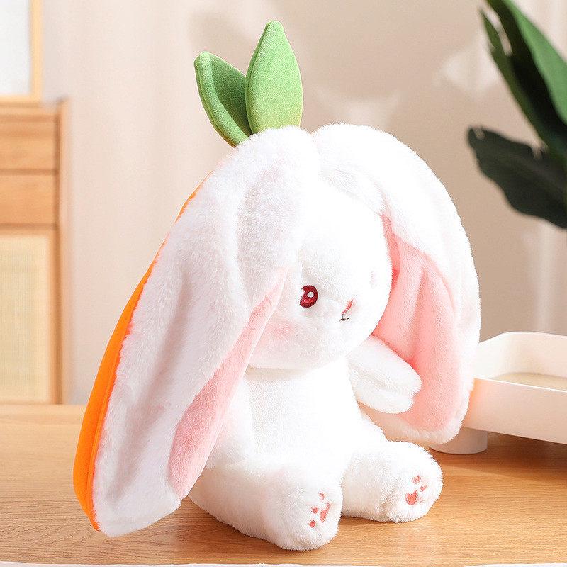 Influencer-Inspired Strawberry Bunny Plush Toy: Cute, Soft Hugging Doll for Girls