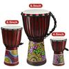 Goghost Tambor Djembe de Madeira 4,5 polegadas x 8 polegadas Mogno Esculpido Tambor Africano Manual Cabeça de Pele de Cabra Estilo África Ocidental Profissional Crianças Iniciantes