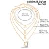 Trendy White Drip Glaze Conch Shell Fish Tail Pendant Baroque Imitation Pearl Beads Multiple Layers Necklace for Women Jewelry