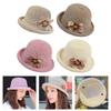 Classical Flower Style Bucket Hat Sun Protection Accessory Lightweight Acrylic Multiple Colorways