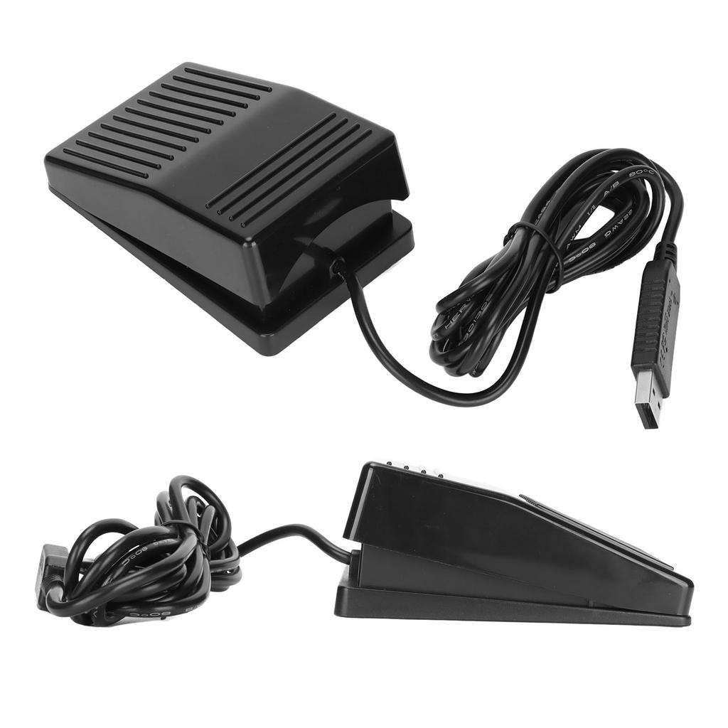 USB Foot Switch Pedal High Sensitivity Multifunctional Wide Pedal Single Foot Switch Pedal with Indicator Light for