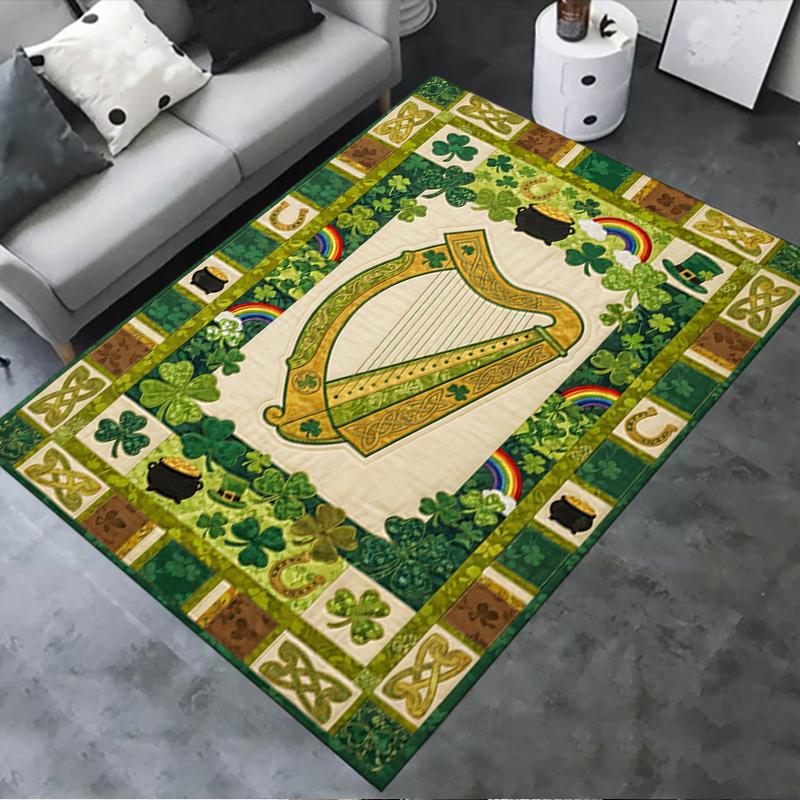 2025 New St.Patrick's Day Carpet Rug for Living Room Bedroom Home Sofa Decoration,Kids play Non-slip Floor Mat73