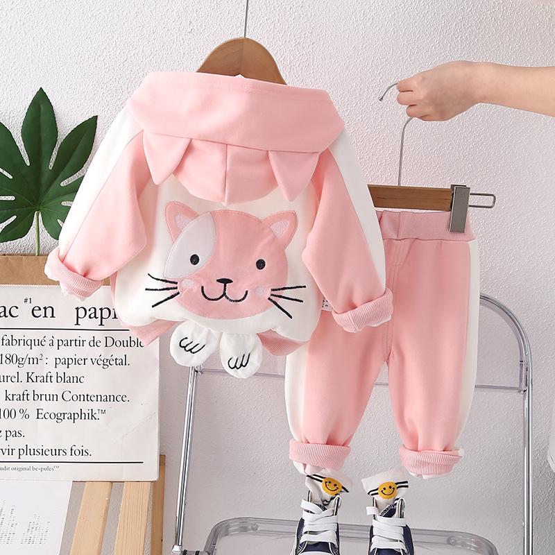 

Spring 2025 Fashion: Girls Sporty Two-Piece Sweatshirt Set 90cm (1-2 years)