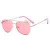 Kids Cute Sun Glasses Metal Material Glasses Frame Bow Children Sun Eyeglasses Fashion Style Gilrs Outdoor Goggles Eyewear UV400 Protection Gafas De