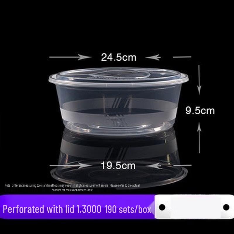 Disposable Round Transparent Takeout Food Containers