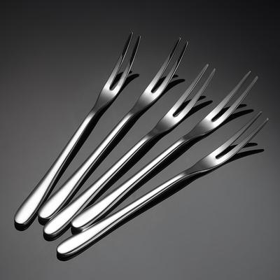 304 Stainless Steel Fruit Fork German Cake Fork 410 Fruit Pointed Tail Tableware Moon Cake Fork Gift