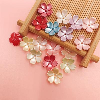 80 db 14 mm-es cseresznyevirágok távtartó gyöngyök virág tórusz alak ékszerekhez Gyöngyök készítése sapkák ékszerek leletek varázslatok akril barkácsolás