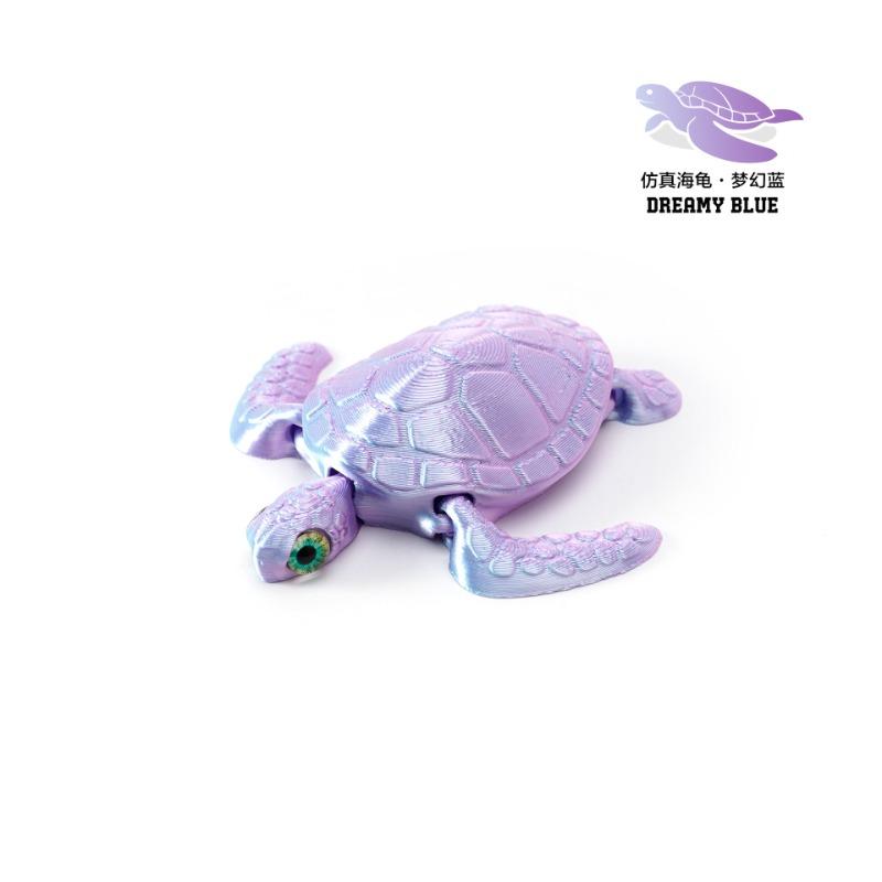 3D printed turtle model with movable joints, creative collection desktop decoration, handmade holiday gifts for anime models