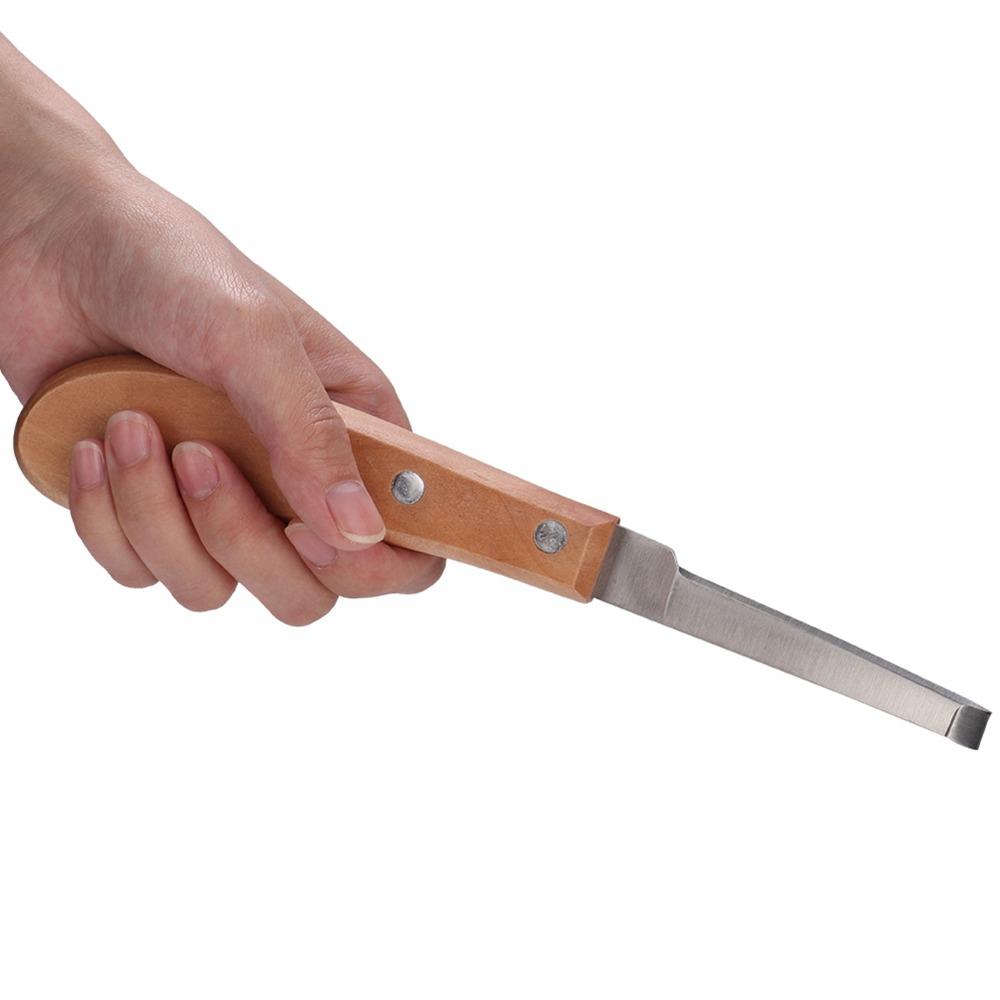 Stainless Steel Hoof Trimming Tool Wooden Handle Cattle Hoof Tool Livestock Caretakers