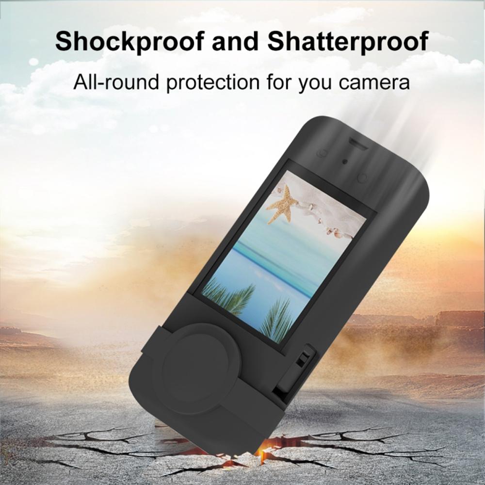 Panorama Camera Silicone Protective Case Cover with Lens Cap Shock Proof Compatible with Insta360 X3 Camera Accessories