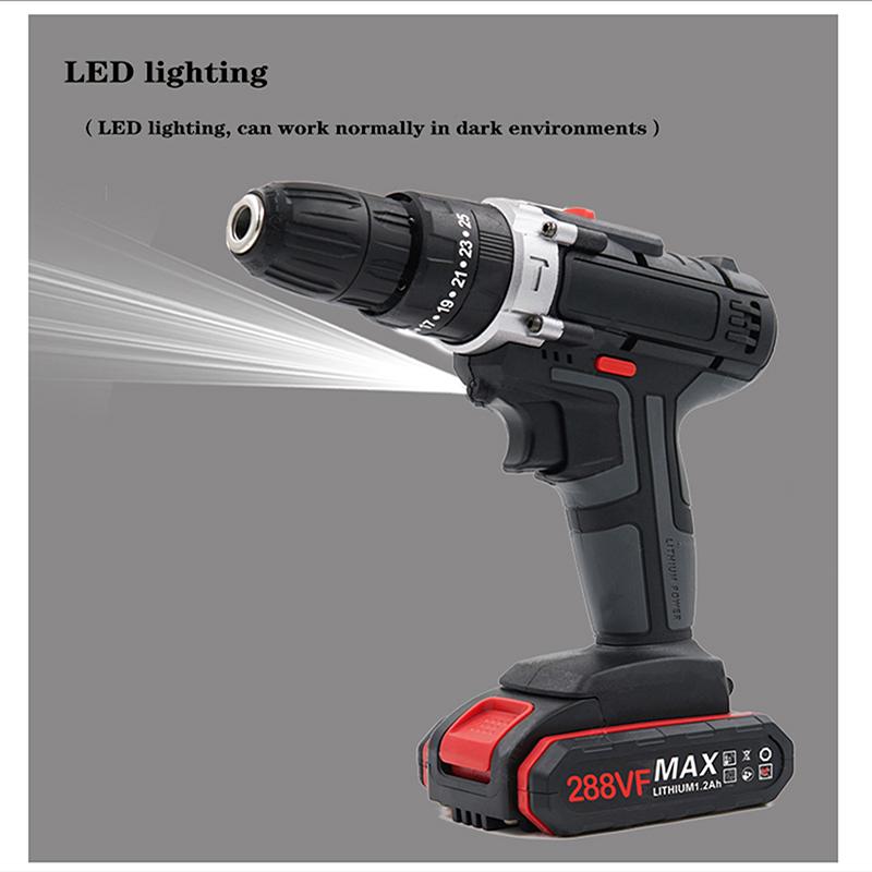 Cordless Drill Set Electric Screwdriver Mini Wireless Power Driver W/ Battery Charger Variable Speed DIY Power Tools
