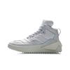 Li Ning CF Gold Age 2000 Lederstoff Synthetisches Leder Stoßdämpfung Rutschfest Rebound Mid-Top Sportliche Freizeitschuhe Damen Sneaker Weiß AGCQ194-1