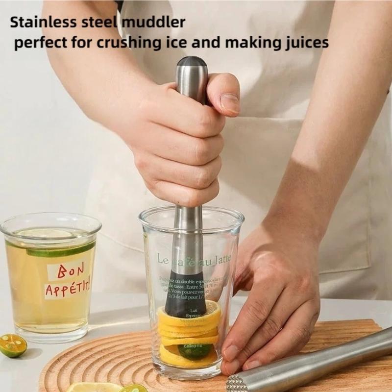 Stainless Steel Ice Cocktail Crushed Cocktail Popsicle Mash Juice Stick Ice Hammer Bar Tool Lemon Hammer Press