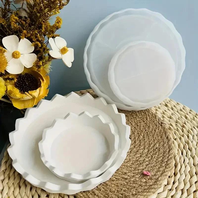 2026New Silicone Jewelry Tray Resin Molds round Shaped Dish Molds for Epoxy Resin Casting Jewelry Crafting Accessories