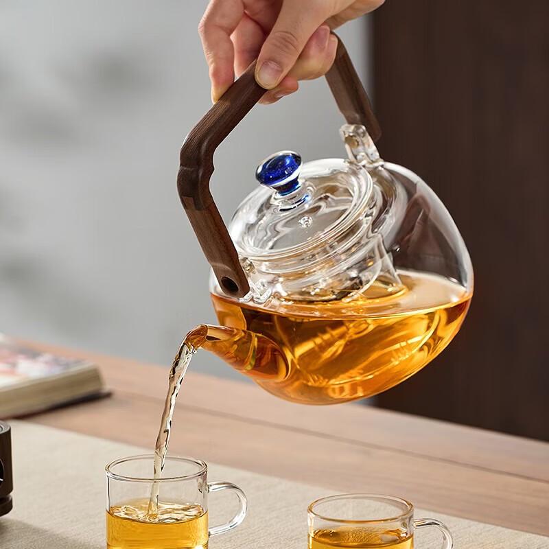 YIHUTEA Glass Teapot with Lifting Handle