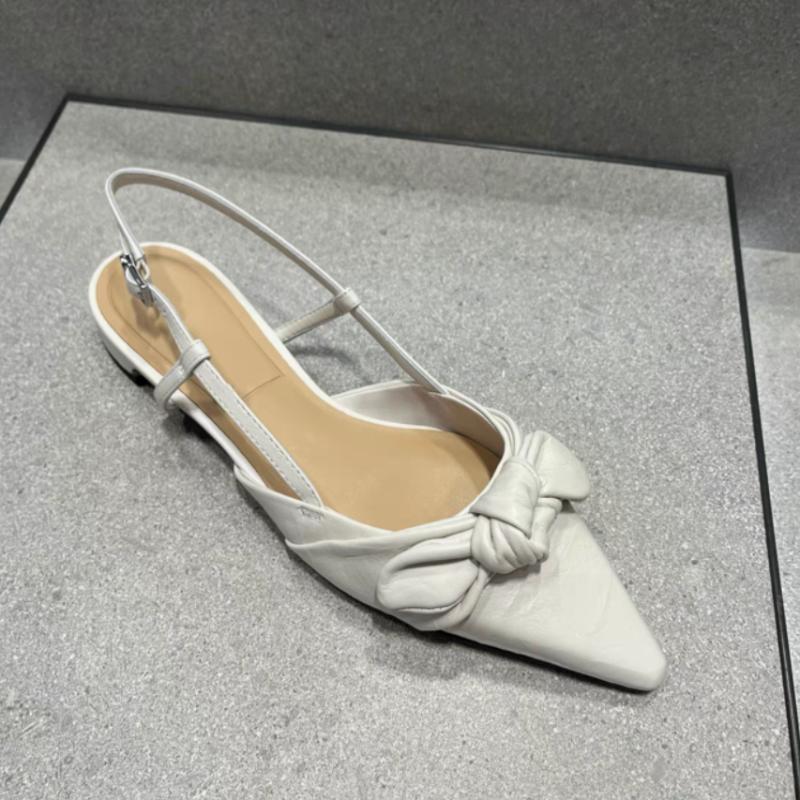 Fashion 2025 Summer Temperament Bow Design Sandals for Women Concise Lightweight Fashion Wedge Heel Shallow Mouth Comfortable Cool Pumps