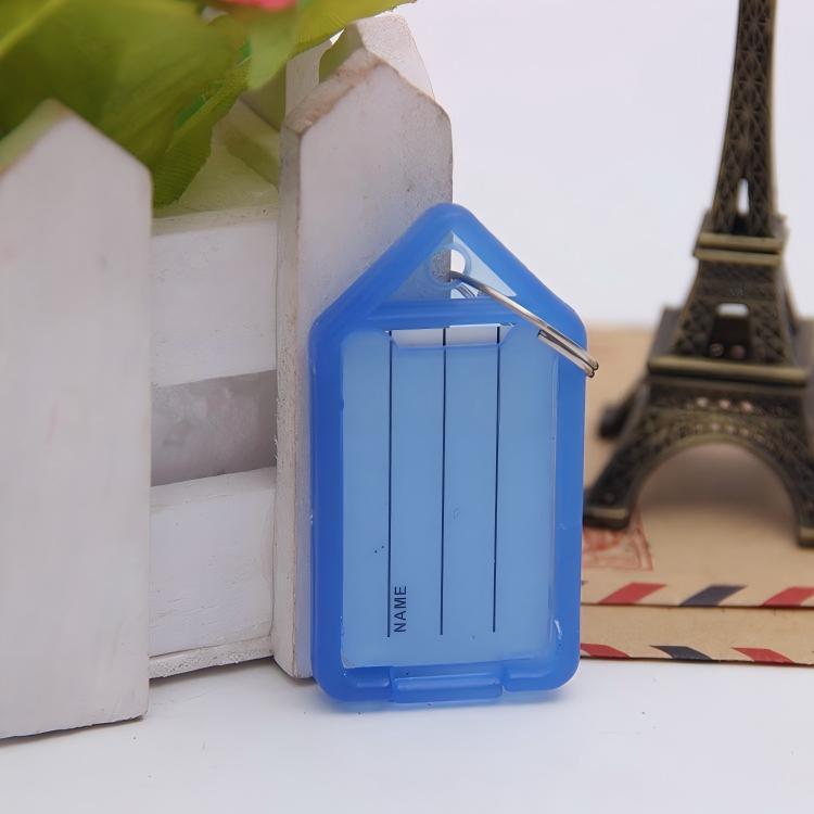 PP Plastic Transparent Flip-Top Keychain for Labeling and Numbering