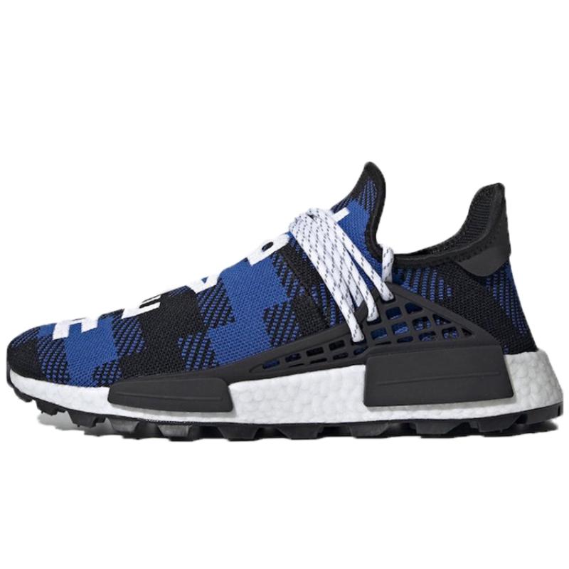 Adidas Nmd Hu Pharrell X Bbc Blue Plaid Sneakers EF7387