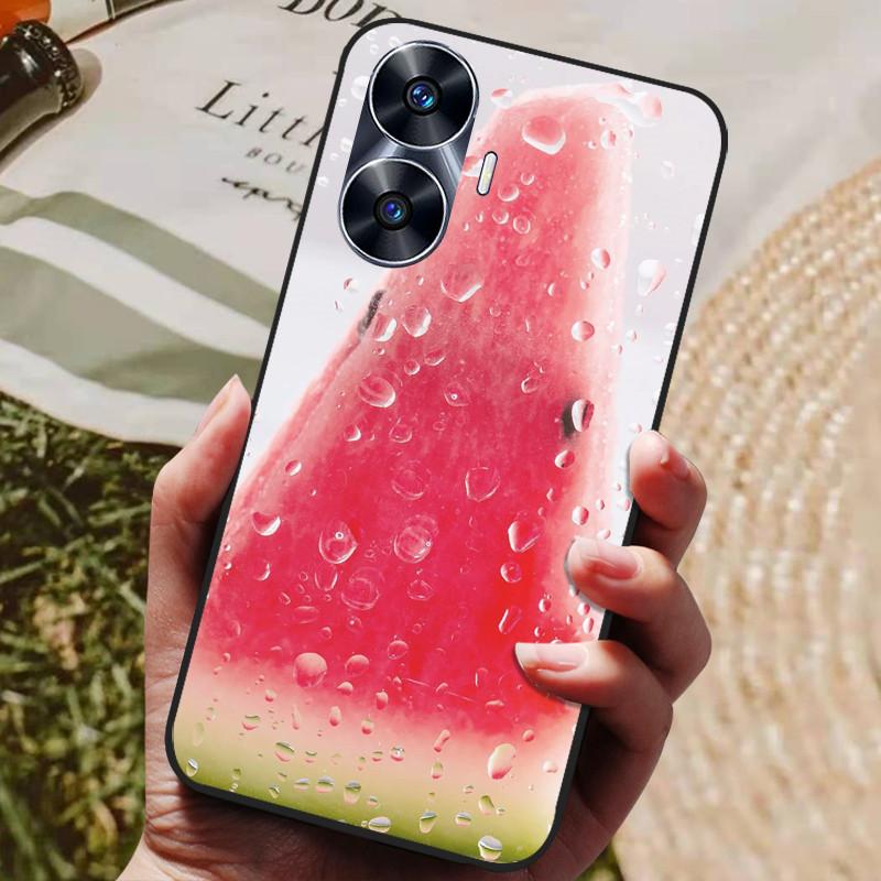 Per Custodia Realme C55 Silicone Morbido TPU Cover Posteriore per Oppo Realme C55 Telefono Globale Custodie Realme C 55 4G 6.72" Protezione Cover Borse