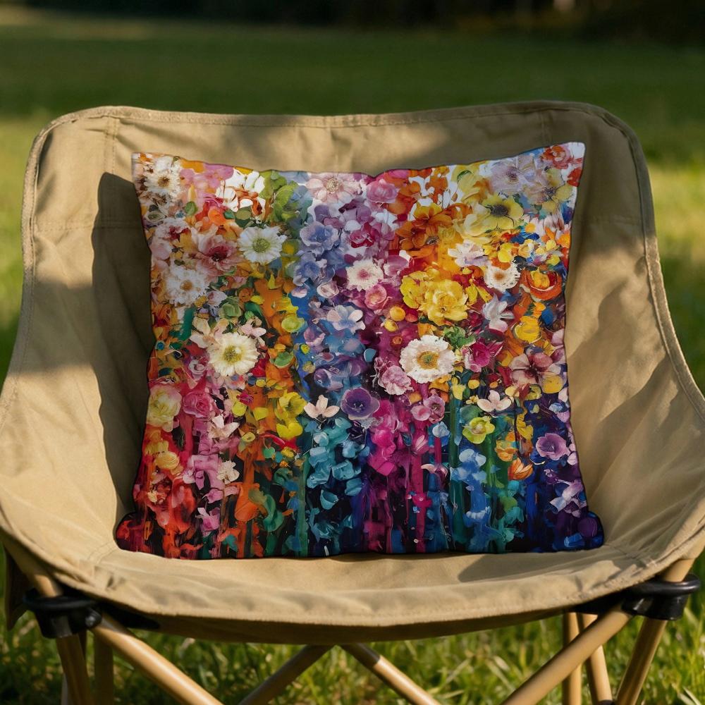 Stunning Colorful Floral Cushion Cover Soft Reversible Durable Pillow Cover MultiScene Use for Home Car Daily Comfort