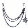 European and American Jewelry Trend Punk Style Personality Three-layer Spider Web Jeans Chain Hundred Decoration