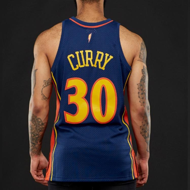 Mitchell & Ness NBA Golden State Warriors Swingman Jersey 'Stephen Curry Road 2009-10' Men's 353J-310-FGYSCU