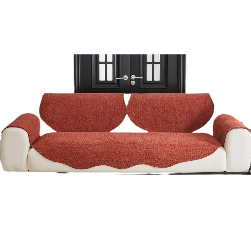 Lint Apple Pad, Lint Sofa Cushion, Simple Modern Seat Cushion, Winter Solid Color Sofa Cover  New Non-Slip