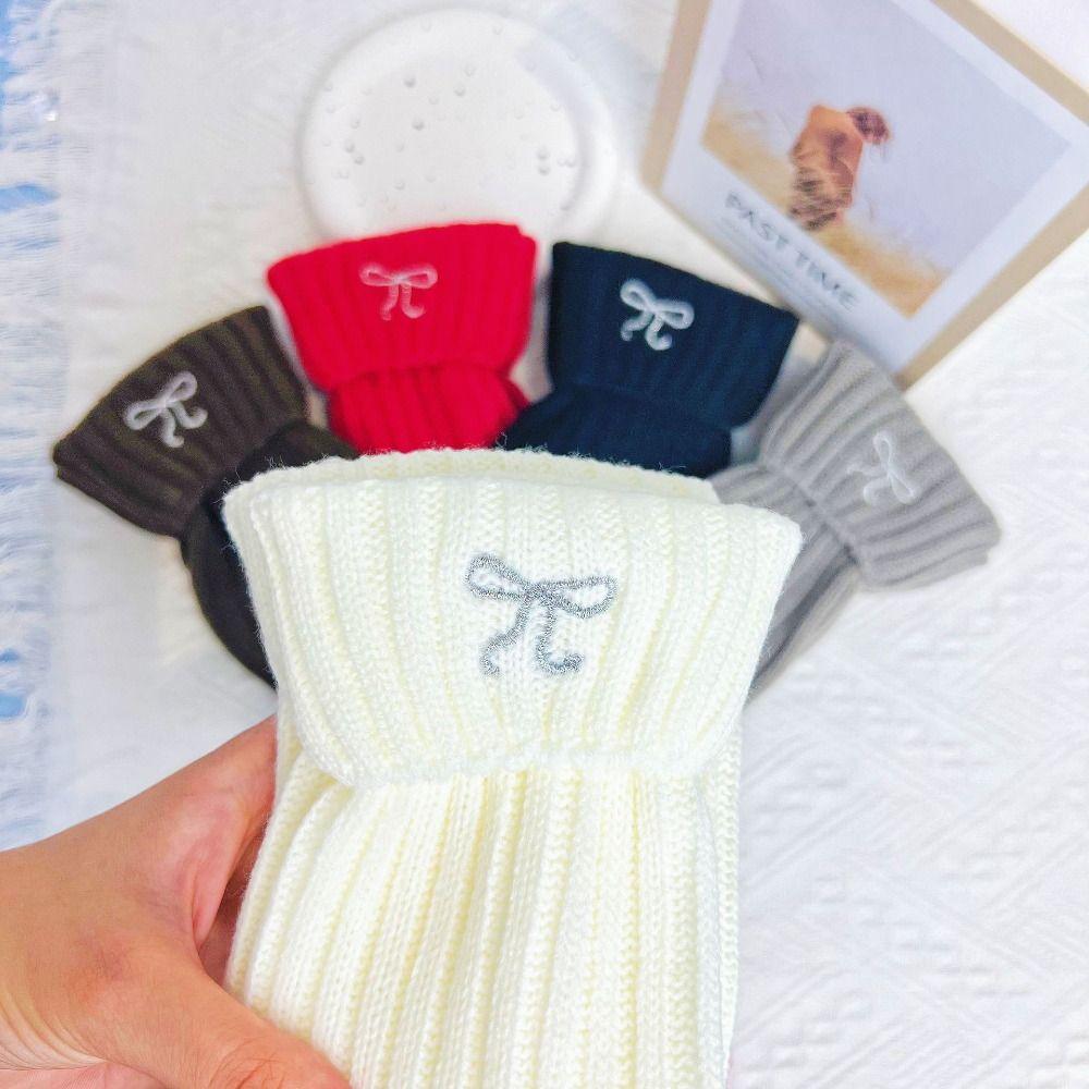 

Knitted Long Socks Warm Boot Cuffs Fashion Leg Warmer Women кавовий