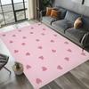 Sweet Heart Carpet Romantic Pink Love Pattern Soft Non-slip Area Rug Artistic Home Decor Mat for Living Room Bedroom