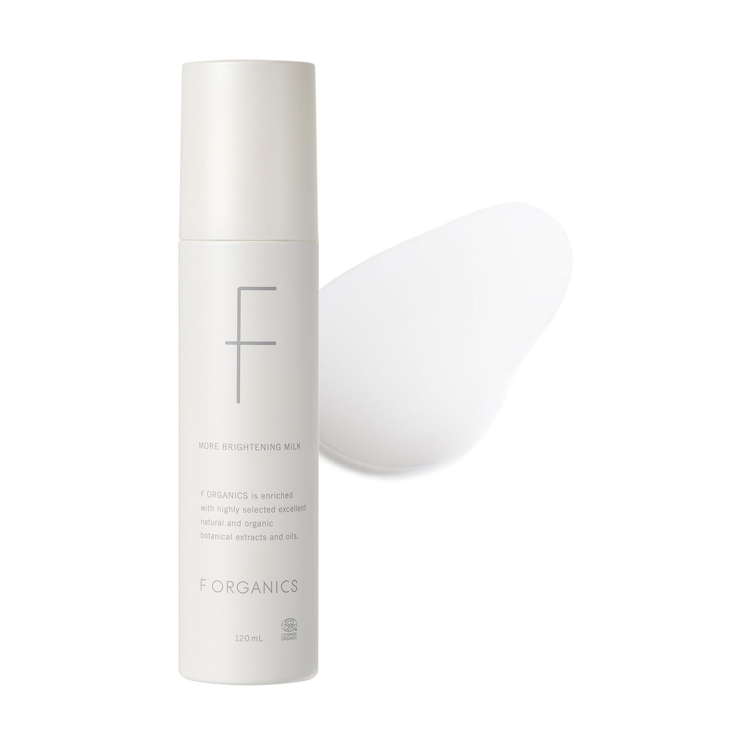 F organics More Brightening Milk 120mL Emulsion Gel Emulsion Moisturizing Moisturizing Emulsion Hydrating COSMOS ORGANIC certified 100% naturally