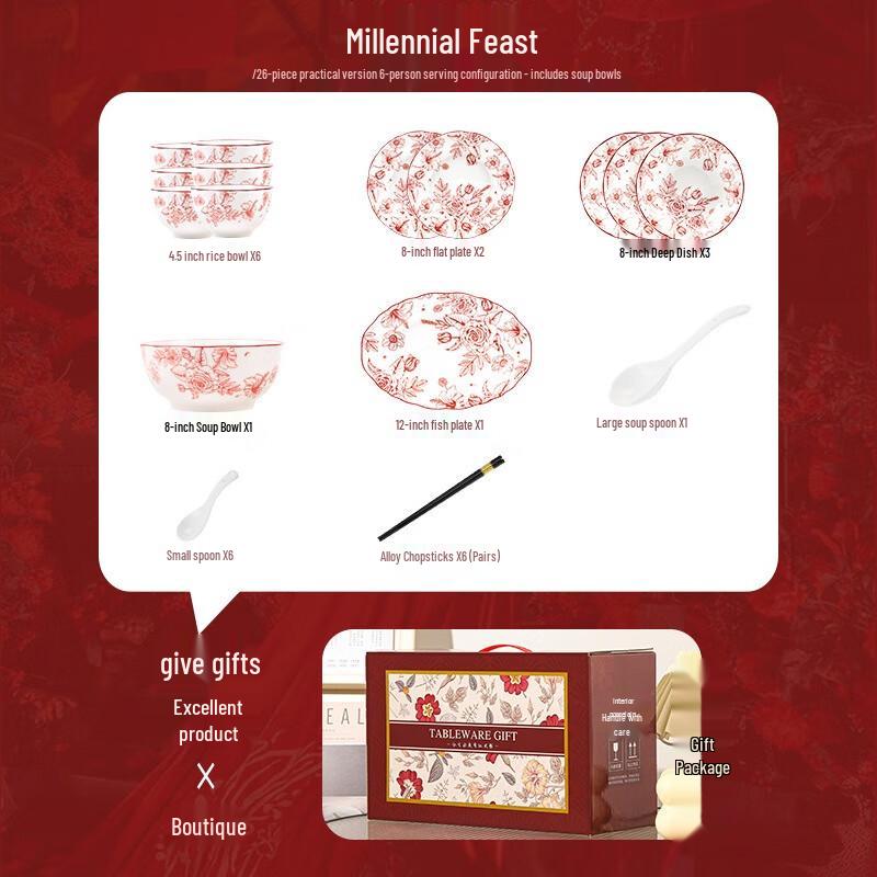 KANGMO Millennium Feast 6-Person Dinnerware Set