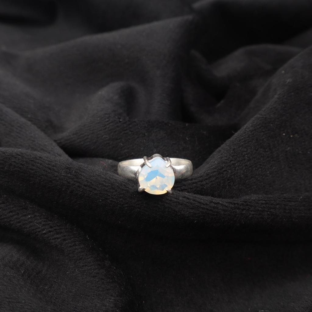 Natural Milky Opal Gemstone 925 Sterling Silver Jewelry Handmade Stylish Ring RR-43-13
